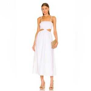 EUC Faithfull the Brand White Midi Dress
